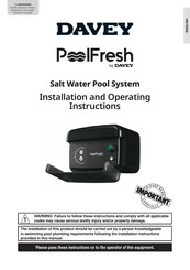 Davey PoolFresh Instalación E Instrucciones De Funcionamiento