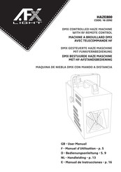 afx light HAZE800 Manual De Instrucciones