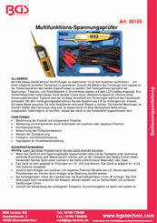 BGS technic 40105 Manual De Instrucciones