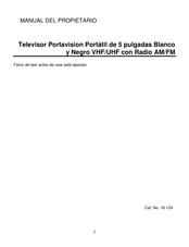 Tandy RADIO SHACK 16-124 Manual Del Propietário