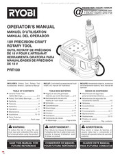 Ryobi PRT100 Manual Del Operador