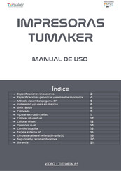 INDART 3D Tumaker BIGFOOT 350 Pro Manual De Uso