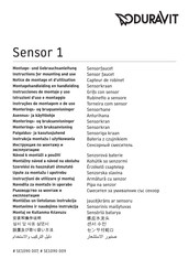 DURAVIT Sensor 1 Instrucciones De Montaje Y Uso