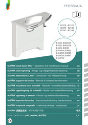 Pressalit MATRIX R484519 Instrucciones De Uso Y Mantenimiento