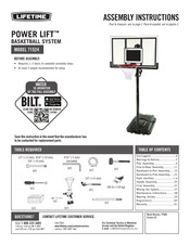 Lifetime POWER LIFT 71524 Instrucciones De Ensamblaje