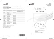 Samsung PL64E550 Manual Del Usuario