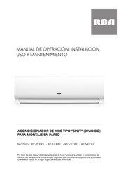 RCA RE3200FC Manual De Operación, Instalación, Uso Y Mantenimiento