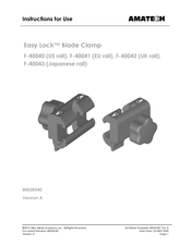 AMATECH Easy Lock Blade Clamp F-40041 Instrucciones De Uso