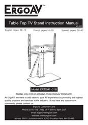 ErgoAV ERTSM1-01B Manual De Instrucciones