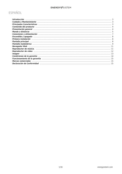 ENERGY SISTEM ENERGY Manual De Usuario