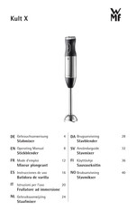 Wmf Kult X Instrucciones De Uso