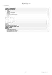 Energy Sistem BT Urban 2 Radio Manual De Usuario