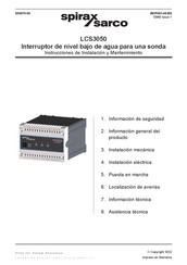 Spirax Sarco LCS3050 Instrucciones De Instalación Y Mantenimiento