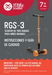 3Style Scooters RGS-3 Manual De Instrucciones Y Guía De Cocina