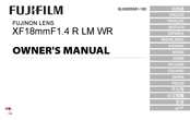 FujiFilm XF18mmF1.4 R LM WR Manual Del Usuario