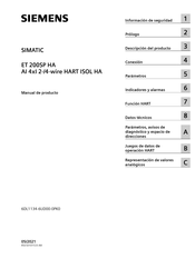 Siemens SIMATIC AI 4xI 2-/4-wire HART ISOL HA Manual De Producto