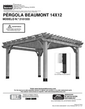 Backyard Discovery PERGOLA BEAUMONT 14X12 2101555 Manual Del Usuario