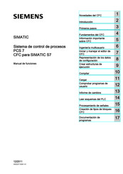 Siemens SIMATIC PCS 7 CFC Manual De Funciones