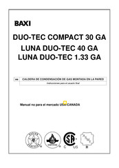 Baxi DUO-TEC COMPACT 30 GA Instrucciones Para El Usuario