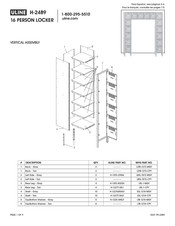 Uline 16 PERSON LOCKER H-2489 Manual De Instrucciones