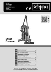 Scheppach NTS30 Premium Traducción Del Manual De Instrucciones Original