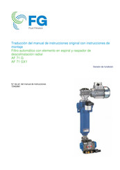 Filtration Group AF 71 G Traducción Del Manual De Instrucciones Original