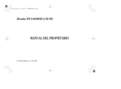Honda NF100MSH I Manual Del Propietário