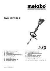 Metabo MA 36-18 LTX BL Q Manual Original