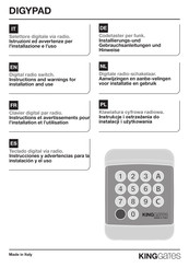 King gates DIGYPAD Instrucciones De Instalación