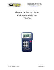 Twilight TE-100 Manual De Instrucciones