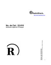 RadioShack 22-810 Manual Del Propietário