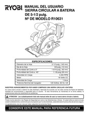 Ryobi R10631 Manual Del Usuario