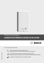 Bosch miniMAXX ELECTRONICO II 13 Instrucciones De Instalación Y Manejo