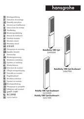 Hansgrohe Rainfinity 100 1jet 26866 Serie Instrucciones De Montaje