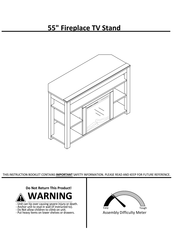 Ameriwood HOME Fireplace TV Stand 55 Manual De Instrucciones