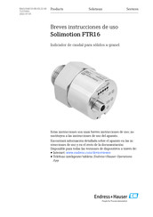 Endress+Hauser Solimotion FTR16 Breves Instrucciones De Uso