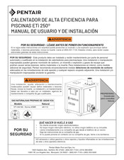 Pentair ETi 250 Manual De Usuario Y De Instalación