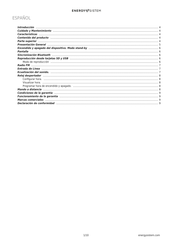 ENERGY SISTEM CT1 Manual Del Usuario