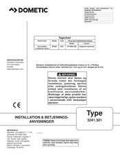 Dometic 3241.301 Instrucciones De Instalación Y Funcionamiento