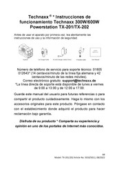 Technaxx TX-201 Instrucciones De Funcionamiento