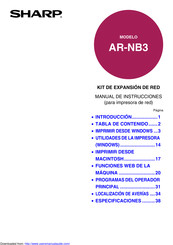 Sharp AR-NB3 Manual De Instrucciones