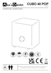 Alice's Garden CUBO 40 POP LED40BTCUBEUK Instrucciones De Montaje