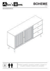 Alice's Home BOHEME IBOSIDEBOARDXL Instrucciones De Montaje