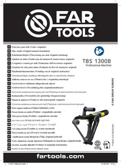 Far Tools TBS 1300B Traduccion Del Manual De Instrucciones Originale