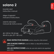 Diono solana 2 Manual De Instrucciones