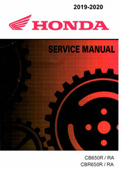 Honda CBR650R 2019 Manual De Servicio