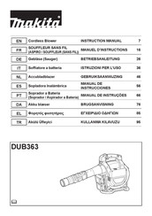 Makita DUB363 Manual De Instrucciones