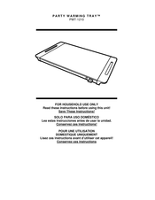 Nostalgia Products Group PARTY WARMING TRAY PWT-1210 Manual Del Usuario