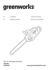 GreenWorks CS40L02 Manual Del Operador