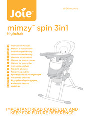 Joie mimzy spin 3in1 Manual De Instrucciones